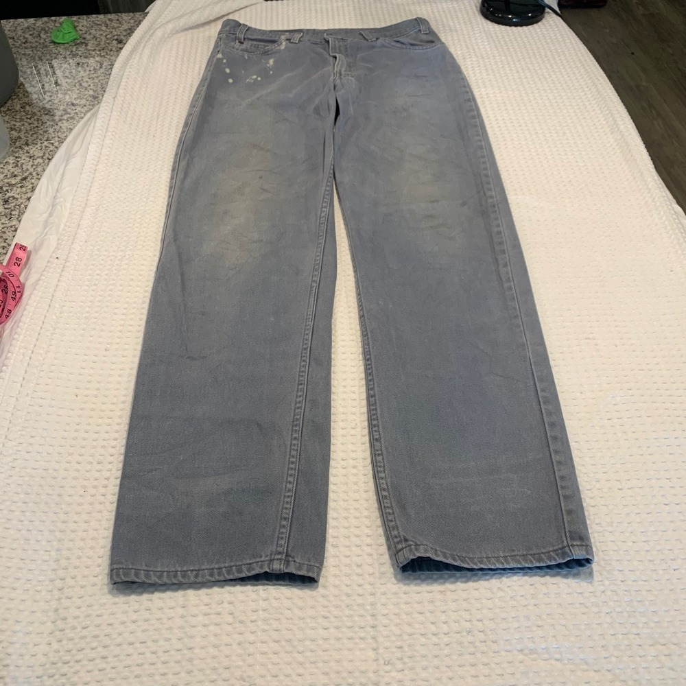 Vintage Levis 550 Orange Tab Jeans Mens 32x32 Light Wash Relaxed Fit Denim